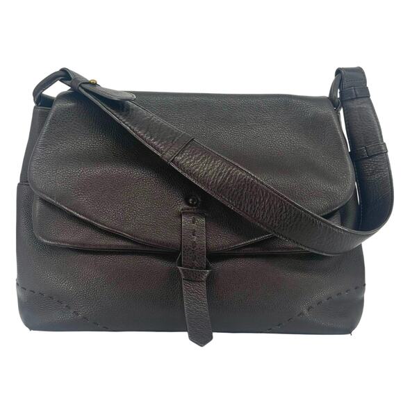 Radley London Genuine Leather Magnetic Clasp Shoulder Bag - Dark Oak - Picture 1 of 10